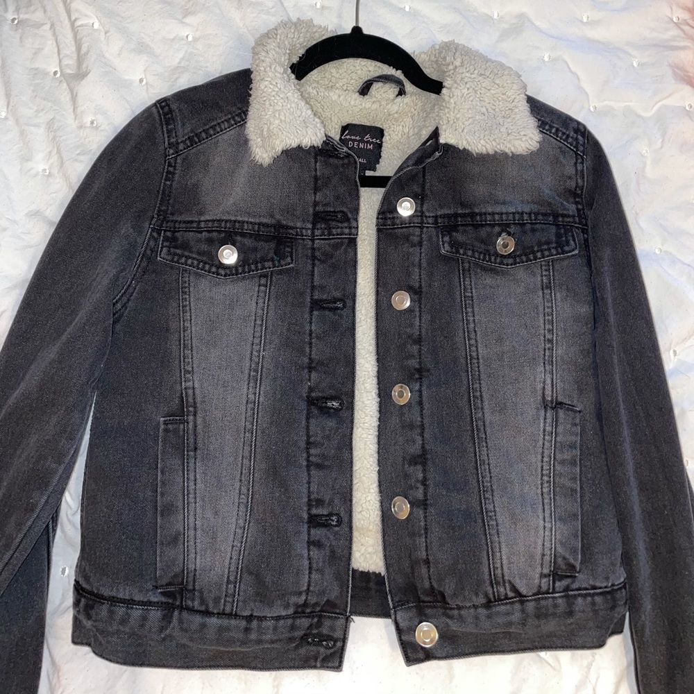 Black denim jacket